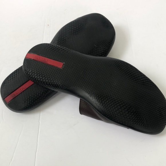 Prada Men's Brown Leather Sandals Size 7.5 - Picture 8 of 9